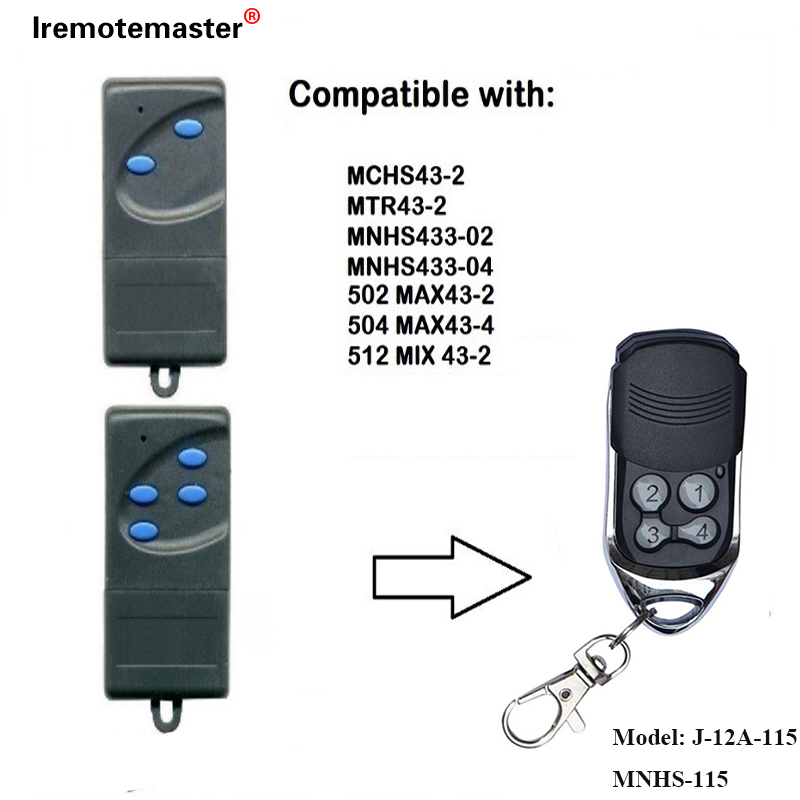 Bakeng sa 502 MAX43-2, 504 MAX43-4 Replacement Remote 433,92mhz Garage Door Remote Control