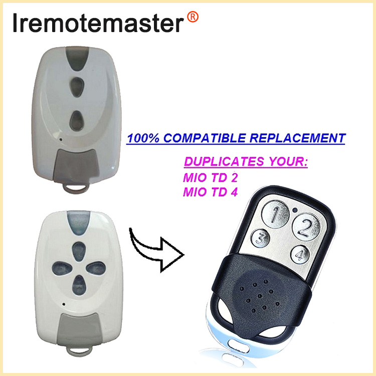 Bakeng sa MIO TR2 TR4 Garage Remote Control Rolling Code 433MHz