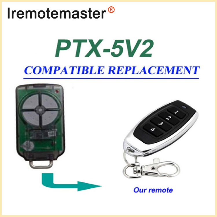 Bakeng sa PTX5V2 PTX-5 Garage Door Remote Replacement 433.92MHz